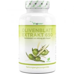 Olivenblatt Extrakt - 650 mg - 40% Oleuropein, 180 Kapseln