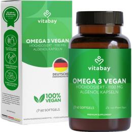 OMEGA-3 1100 mg vegan 600mg DHA+300mg EPA Weichk. 60 St.