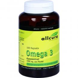 Ein aktuelles Angebot für OMEGA-3 Konzentrat aus Fischöl 1000 mg Kapseln 100 St Kapseln Herzstärkung - jetzt kaufen, Marke Allcura Naturheilmittel GmbH.