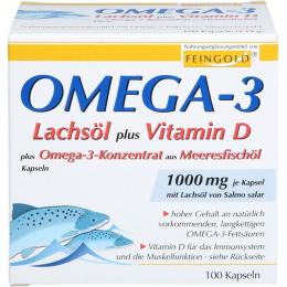 OMEGA-3 LACHSÖL plus Vit.D plus Omega-3 Konz.Kps. 100 St. (135 g)