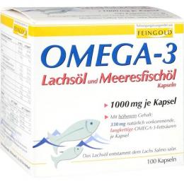 OMEGA-3 LACHSÖL und Meeresfischöl Kapseln 100 St.