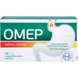 OMEP HEXAL 20 mg magensaftresistente Tabletten 14 St.