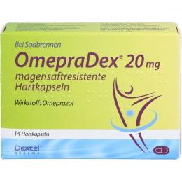 OMEPRADEX 20 mg magensaftresistente Hartkapseln 14 St.
