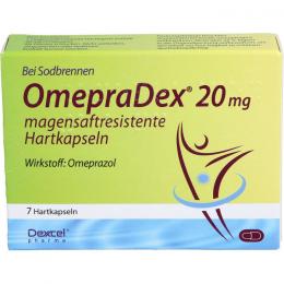 OMEPRADEX 20 mg magensaftresistente Hartkapseln 7 St.