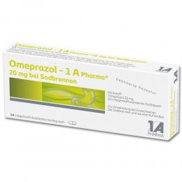 Omeprazol - 1 A Pharma 20mg bei Sodbrennen 14 St Magensaftresistente Hartkapseln
