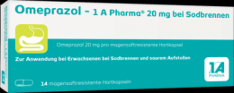 OMEPRAZOL-1A Pharma 20 mg bei Sodbrennen HKM 14 St