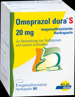 OMEPRAZOL dura S 20 mg magensaftresist.Hartkapseln 7 St