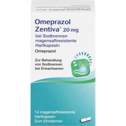 OMEPRAZOL Zentiva 20 mg bei Sodbrennen 14 St.