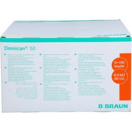 OMNICAN Insulinspr.0,5 ml U100 m.Kan.0,30x8 mm ei. 100 St.