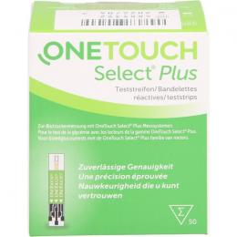 ONE TOUCH Select Plus Blutzucker Teststreifen Imp. 50 St.