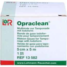 OPRACLEAN Mullbinde z.Tampon.m.Jodoform 5 cmx5 m 1 St.