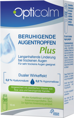 OPTICALM beruhigende Augentropfen Plus 10 ml