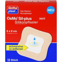 OSMO SIL-plus Silikonpflaster 8x8 cm steril 10 St.