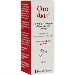 OTOAKUT 50 mg/g + 10 mg/g Ohrentropfen Lösung 10 g Ohrentropfen
