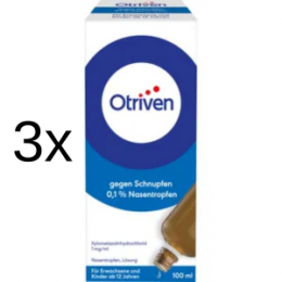 OTRIVEN 0,1% Nasentropfen Nachfüllfla.Praxisbedarf 3 x 100 ml