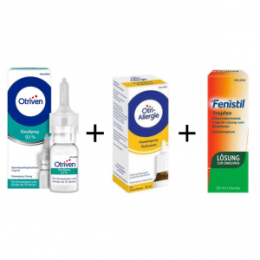 OTRIVEN SinuSpray 0,1% 10 ml + OTRI-ALLERGIE 6 ml + FENISTIL Tropfen 20 ml