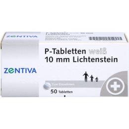 P TABLETTEN weiß 10 mm 50 St.