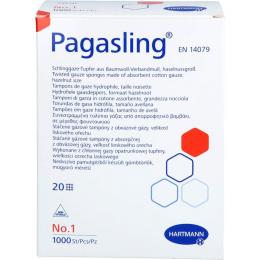 PAGASLING Mulltupfer Gr.1 haselnussgroß unsteril 1000 St.