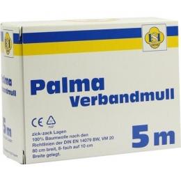 PALMA Verbandmull 80 cm 5 m zickzack Lagen 1 St.