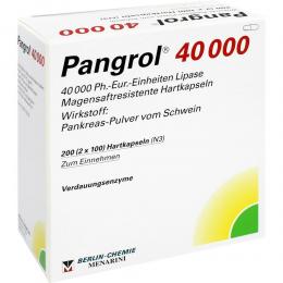 PANGROL 40.000 Hartkps.m.magensaftr.überz.Pell. 200 St Hartkapseln mit magensaftresistent überzogenen Pellets