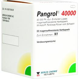 PANGROL 40.000 Hartkps.m.magensaftr.überz.Pell. 50 St Hartkapseln mit magensaftresistent überzogenen Pellets