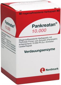 Ein aktuelles Angebot für PANKREATAN 10000 50 St Magensaftresistente Hartkapseln Verstopfung - jetzt kaufen, Marke NORDMARK Pharma GmbH.