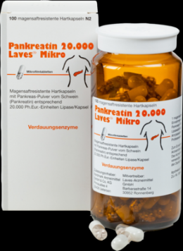 PANKREATIN 20.000 Laves Mikro magensaftr.Hartkaps. 100 St