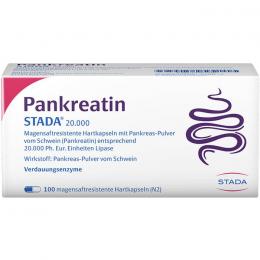 PANKREATIN STADA 20.000 magensaftres.Hartkapseln 100 St.