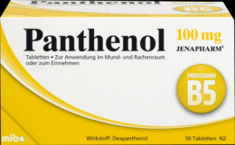 PANTHENOL 100 mg Jenapharm Tabletten 50 St