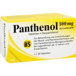 PANTHENOL 100 mg Jenapharm Tabletten 50 St.