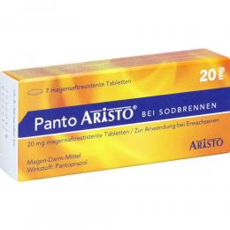 Ein aktuelles Angebot für PANTO Aristo bei Sodbrennen 20 mg magensaftr.Tabl. 7 St Tabletten magensaftresistent Sodbrennen - jetzt kaufen, Marke Aristo Pharma GmbH.