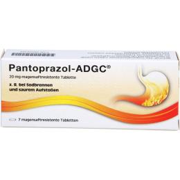 PANTOPRAZOL ADGC 20 mg magensaftres.Tabletten 7 St.