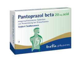 PANTOPRAZOL beta 20 mg acid magensaftres.Tabletten 7 St