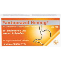 PANTOPRAZOL Hennig b.Sodbrennen 20 mg msr.Tabl. 14 St.