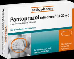 PANTOPRAZOL-ratiopharm SK 20 mg magensaftres.Tabl. 14 St