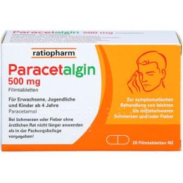 PARACETALGIN 500 mg Filmtabletten 20 St.