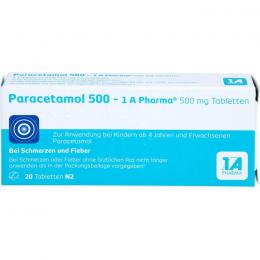 PARACETAMOL 500-1A Pharma Tabletten 20 St.