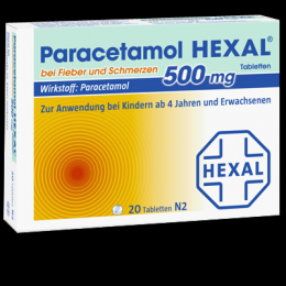 PARACETAMOL 500 mg HEXAL b.Fieber u.Schmerzen Tab. 20 St