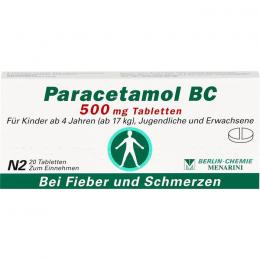 PARACETAMOL BC 500 mg Tabletten 20 St.