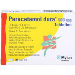 PARACETAMOL dura 500 mg Tabletten 10 St.
