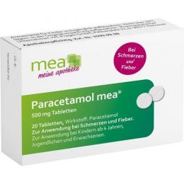 PARACETAMOL mea 500 mg Tabletten 20 St.