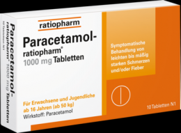 PARACETAMOL-ratiopharm 1.000 mg Tabletten 10 St