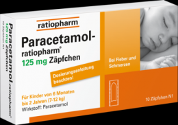 PARACETAMOL-ratiopharm 125 mg Zäpfchen 10 St