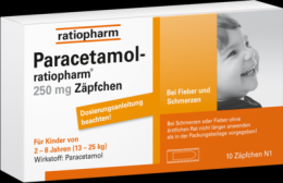 PARACETAMOL-ratiopharm 250 mg Zpfchen 10 St