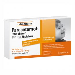 Paracetamol-ratiopharm 250mg Zäpfchen 10 St Kleinkinder-Suppositorien