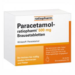 PARACETAMOL-ratiopharm 500 mg Brausetabletten 20 St Brausetabletten