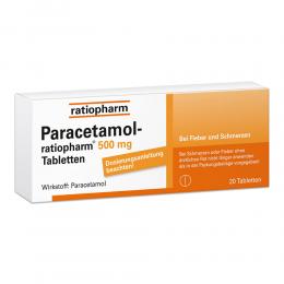 Paracetamol ratiopharm® 500mg - bei Fieber 20 St Tabletten