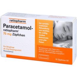PARACETAMOL-ratiopharm 75 mg Zäpfchen 10 St.