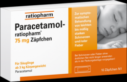 PARACETAMOL-ratiopharm 75 mg Zpfchen 10 St