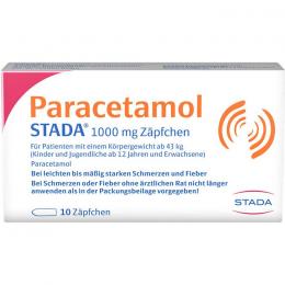 PARACETAMOL STADA 1000 mg Zäpfchen 10 St.